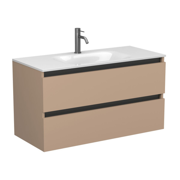 Тумба підвісна NATURA капучіно, з умивальником JESSEL 1000