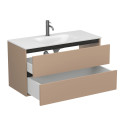 Тумба підвісна NATURA капучіно, з умивальником JESSEL 1000