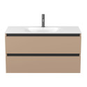 Тумба підвісна NATURA капучіно, з умивальником JESSEL 1000
