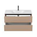 Тумба підвісна NATURA капучіно, з умивальником JESSEL 1000