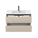 Тумба підвісна NATURA кашемір, МДФ, з умивальником DELLA 900