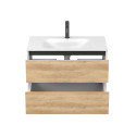 Тумба підвісна NATURA Дуб Небраска з умивальником JESSEL 800