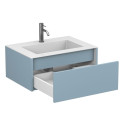 Тумба підвісна UNO блакитна з умивальником ERICA 700