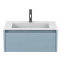 Тумба підвісна UNO блакитна з умивальником ERICA 700