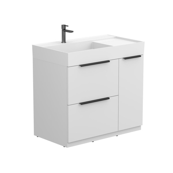 Тумба підлогова ALBA Біла з умивальником SOUL 900