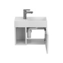 Тумба підвісна AURA біла матова з умивальником COPPER 500