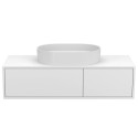 Тумба підвісна CLOUD 1200 Біла матова з умивальником KIRA