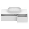 Тумба підвісна CLOUD 1200 Біла матова з умивальником KIRA