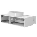 Тумба підвісна CLOUD 1200 Біла матова з умивальником KIRA