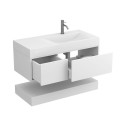 Тумба підвісна DUO Біла з умивальником VIOLA 1000 R