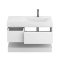 Тумба підвісна DUO Біла з умивальником VIOLA 1000 R