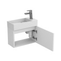 Тумба підвісна MINIMA біла матова з умивальником TONI 450