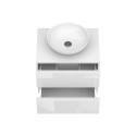 Тумба підвісна MONO 600 Біла глянцева з умивальником TOBI