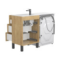 Тумба підлогова TESSA Дуб Гамільтон з умивальником DELLA 1200 R