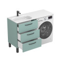 Тумба підлогова TESSA Зелена з умивальником LAKE 1250 L