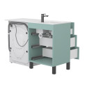 Тумба підлогова TESSA Зелена з умивальником LAKE 1250 L