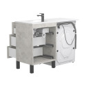Тумба підлогова TESSA Камінь сірий з умивальником NEW YORK 1200 R