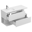 Тумба підвісна URBAN Біла soft-touch з умивальником NEW YORK 1200 L