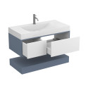 Тумба підвісна DUO Сірий з умивальником FLY 1000