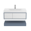 Тумба підвісна DUO Сірий з умивальником FLY 1000