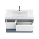 Тумба підвісна DUO Сірий з умивальником FLY 1000