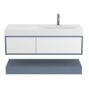 Тумба підвісна DUO Сірий з умивальником VIOLA 1200 R