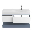 Тумба підвісна DUO Сірий з умивальником VIOLA 1200 R