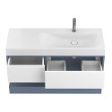 Тумба підвісна DUO Сірий з умивальником VIOLA 1200 R