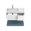Тумба підвісна DUO Камінь зелений з умивальником SOUL 900