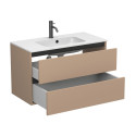 Тумба підвісна NATURA капучіно, з умивальником DELLA 900