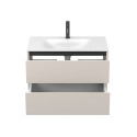 Тумба підвісна NATURA кашемір, ДСП з умивальником JESSEL 800