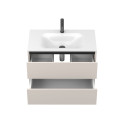 Тумба підвісна NATURA кашемір, ДСП з умивальником JESSEL 800