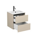 Тумба підвісна NATURA кашемір, МДФ, з умивальником DELLA 600