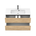 Тумба підвісна NATURA Дуб Небраска з умивальником DELLA 1000