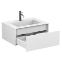 Тумба підвісна UNO біла матова з умивальником ERICA 700