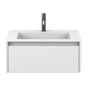 Тумба підвісна UNO біла матова з умивальником ERICA 700
