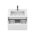 Тумба підвісна UNO біла матова з умивальником ERICA 700