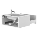 Тумба підвісна UNO біла матова з умивальником ERICA 700