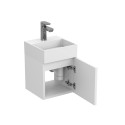 Тумба підвісна AURA біла матова з умивальником TONI 300