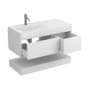 Тумба підвісна DUO Біла з умивальником VIOLA 1000 L