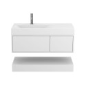 Тумба підвісна DUO Біла з умивальником VIOLA 1000 L