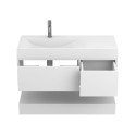 Тумба підвісна DUO Біла з умивальником VIOLA 1000 L