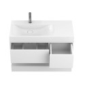Тумба підвісна DUO Біла з умивальником VIOLA 1000 L