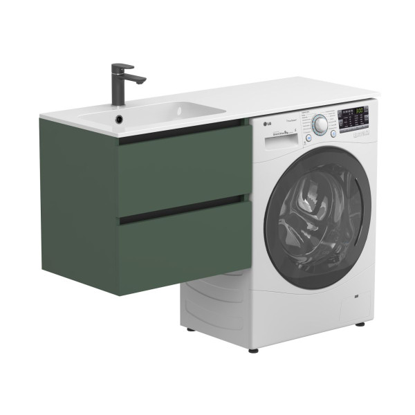 Тумба підвісна LUMO Ліс зелений з умивальником DELLA 1200 L