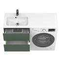 Тумба підвісна LUMO Ліс зелений з умивальником DELLA 1200 L