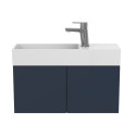 Тумба підвісна MINIMA синя з умивальником TONI 650