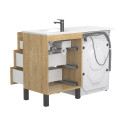 Тумба підлогова TESSA Дуб Гамільтон з умивальником NEW YORK 1200 R