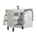 Тумба підлогова TESSA Камінь сірий з умивальником DELLA 1200 R