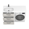 Тумба підлогова TESSA Камінь сірий з умивальником LAKE 1250 L