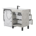 Тумба підлогова TESSA Камінь сірий з умивальником LAKE 1250 L